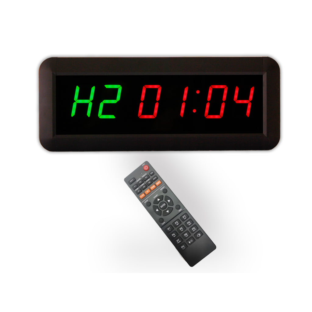 Eu 1.5" 6 Digits Interval Timer Programmable Led Countdown / Up Stopwatch For Home Gym.
