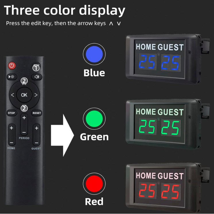 Home/Guest Score Led Basketball Portable Electronic Scoreboard Remote Control Digital Scoreboard