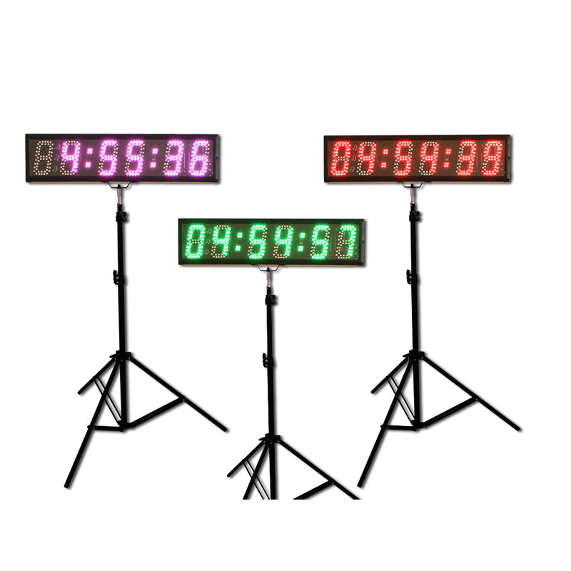 EU 5" 6 digits 7 Colors LED Race Timing Clock For Running Events.