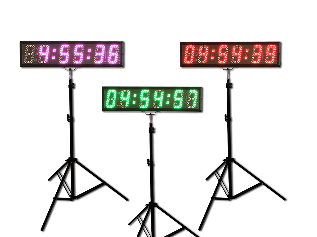 EU 5" 6 digits 7 Colors LED Race Timing Clock For Running Events.