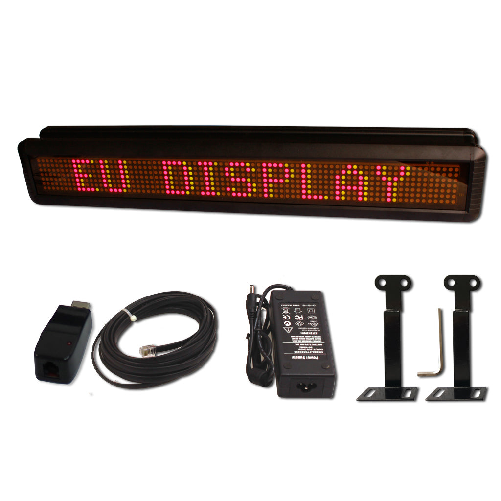 LED Sign Display 7x80 B2B Pixel 5.5"x26" Indoor Scrolling 11 Colors