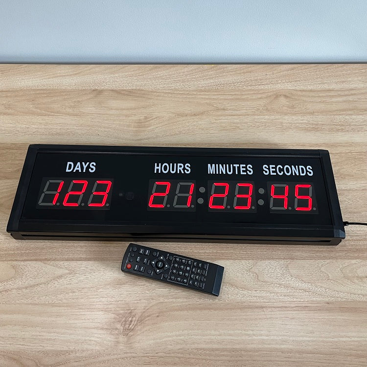 EU 1.8'' LED Countdown Clock Days Hours Minutes and Seconds