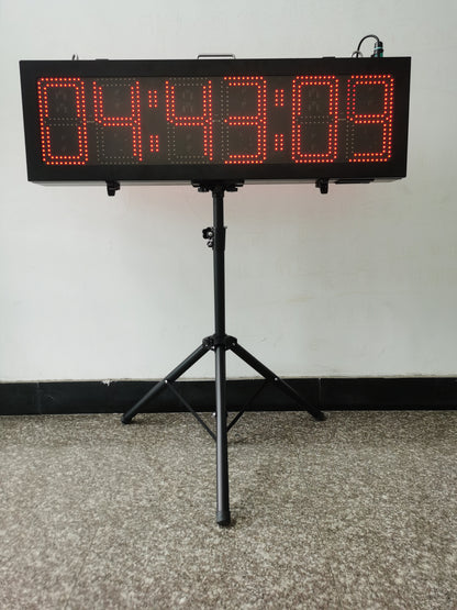 EU 10 Inch 6 Digits Outdoor Double-Sided LED Race Timing Clock for Marathon Running Events APP Supported.